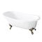 Aqua Eden Clawfoot Bathtubs, 54 L, 30.31 W, White/Brushed Nickel, Cast Iron VCT7D5431B8 - alternate 1